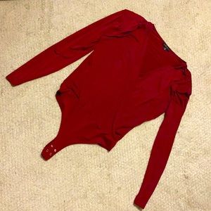 Long Sleeve Slinky Wrap Bodysuit